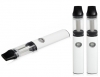 Rechargeable Flat Electronic Cigarette Kit 2pcs/set (White)