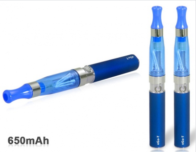 Double Stem Dual Resistor 1.6ml CE4 Atomizer Ego-T 650mAh Rechargeable Electronic Cigarette Kit (Blue)