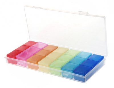 21 Cells Colorful Medicine Box Set