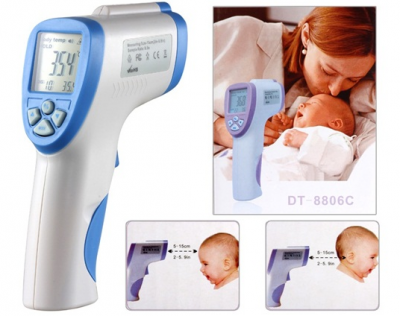 Non-Contact IR Thermometer (Blue & White)