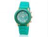 GENEVA Women's Round Dial Analog Display Stylish Wrist Watch with Adjustable Strap (Green)