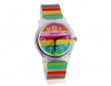 Stylish Rainbow Pattern Women's Analog Watch with Plastic Strap M.