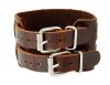 Double Leather Bracelet (Brown) M.