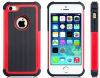 2-in-1 Silicone & Plastic Protective Case for iPhone 5C (Red & Black)