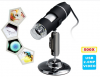 500x Magnification 8-LED USB Digital Microscope with Stand (Black)